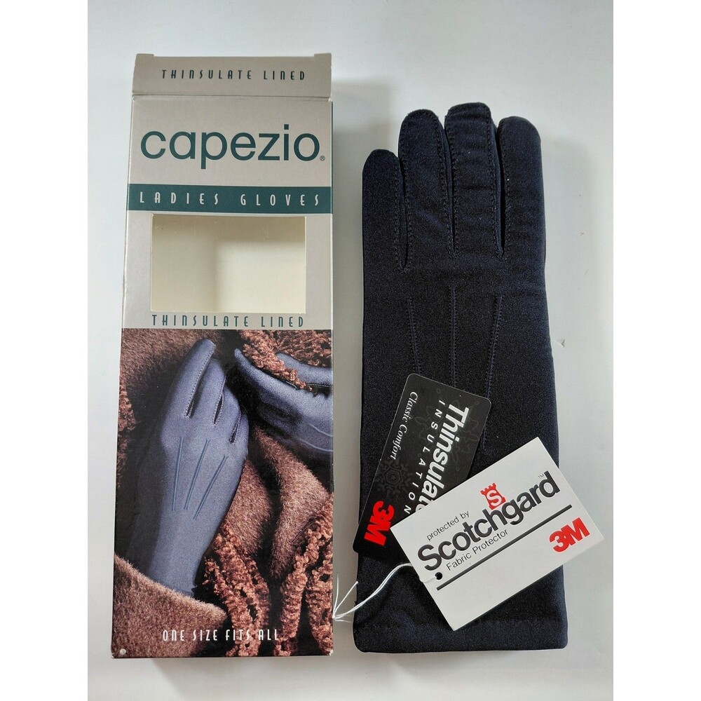 Capezio Women's Black Thinsulate Lined Gloves One Size Fits All Scotchgard